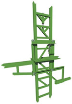 Heavy-duty elevating scaffold carriage cutaway