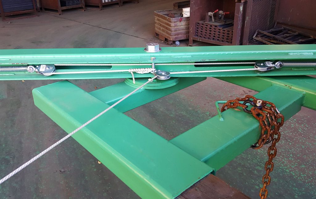 Swivel Forklift Bar for masonry crank-up scaffolding