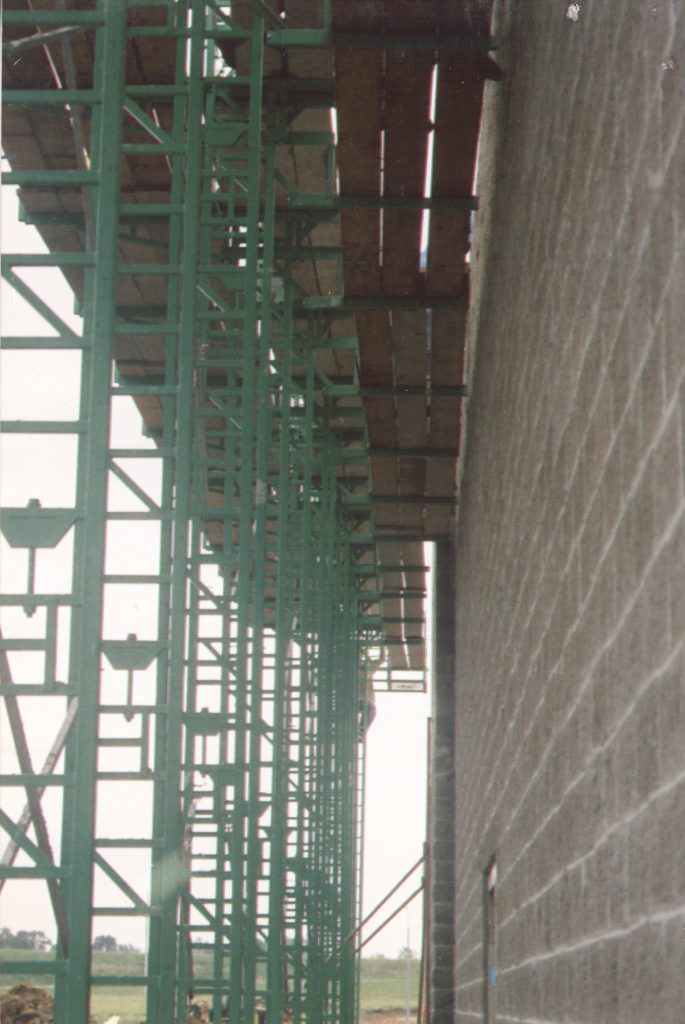 Mast climber scaffolding